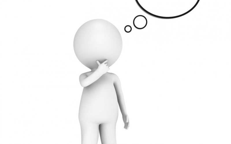 Думающий человек для презентации без фона