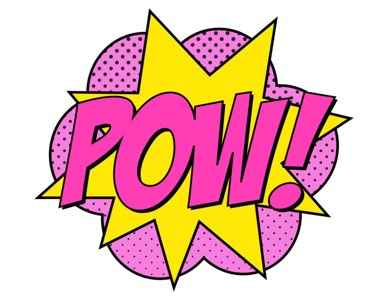 Надписит а стиле поп арт