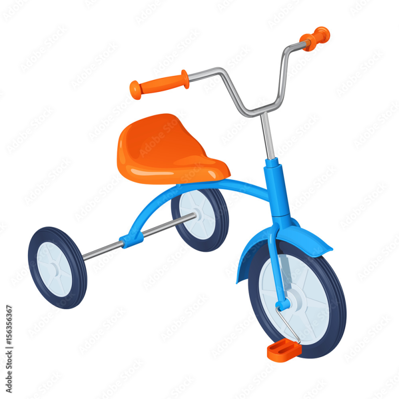 Ребенок на велосипеде на белом фоне