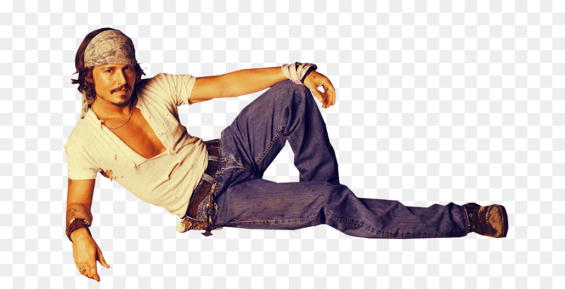 Джонни Депп в полный рост на белом фоне