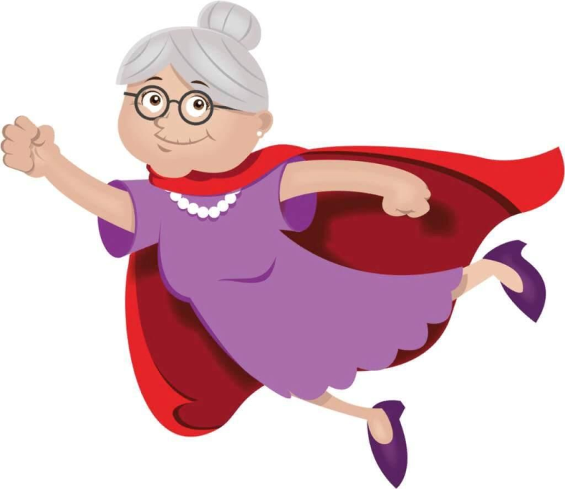 Бабка на прозрачном фоне