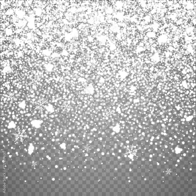 Снег на прозрачном фоне