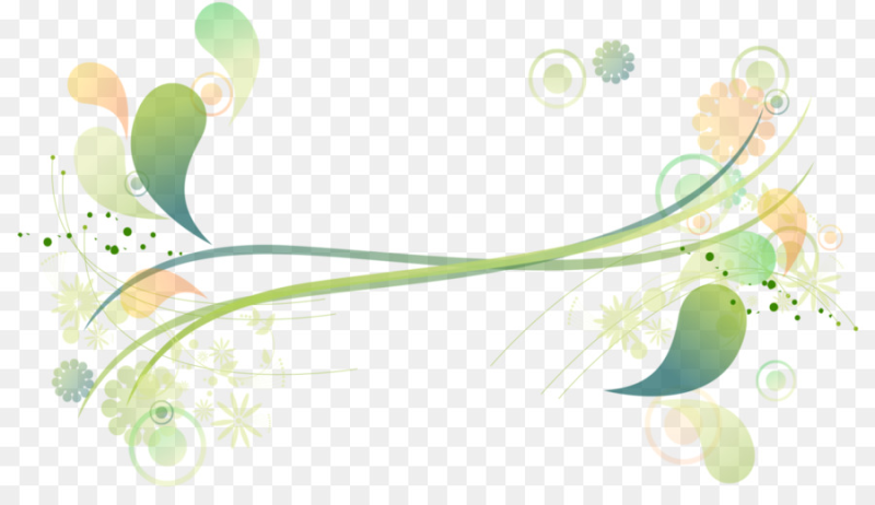 Цветочный орнамент на прозрачном фоне