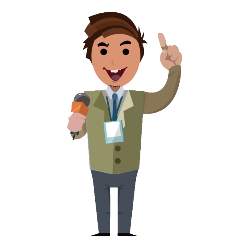 Журналист мультяшный