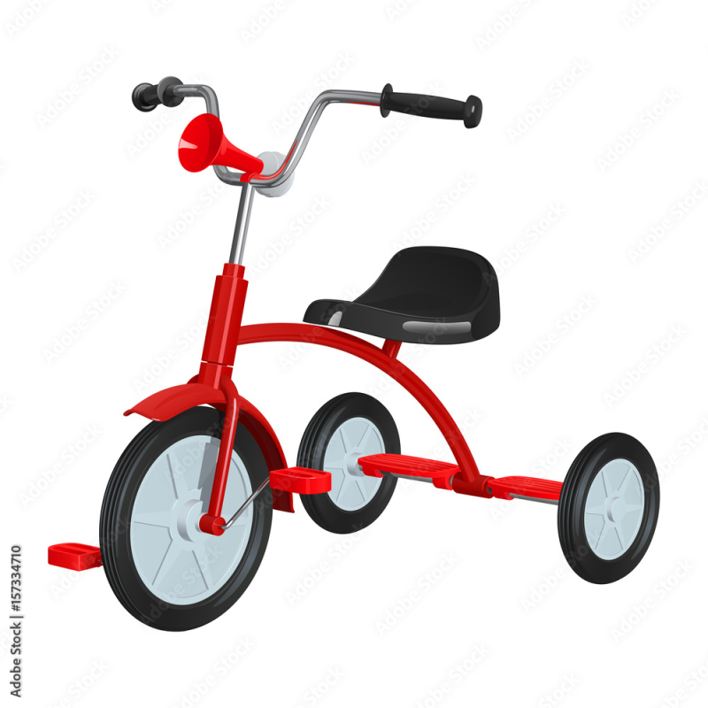 Велосипед детский трехколесный красный