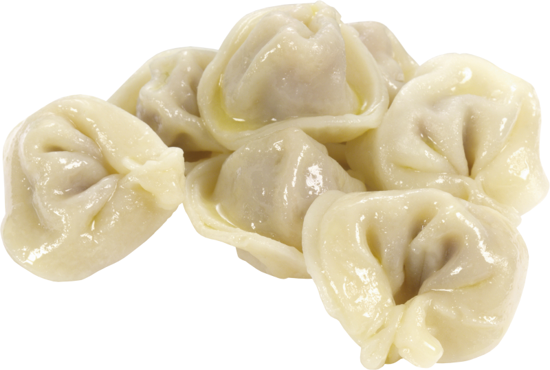Пельмени на белом фоне