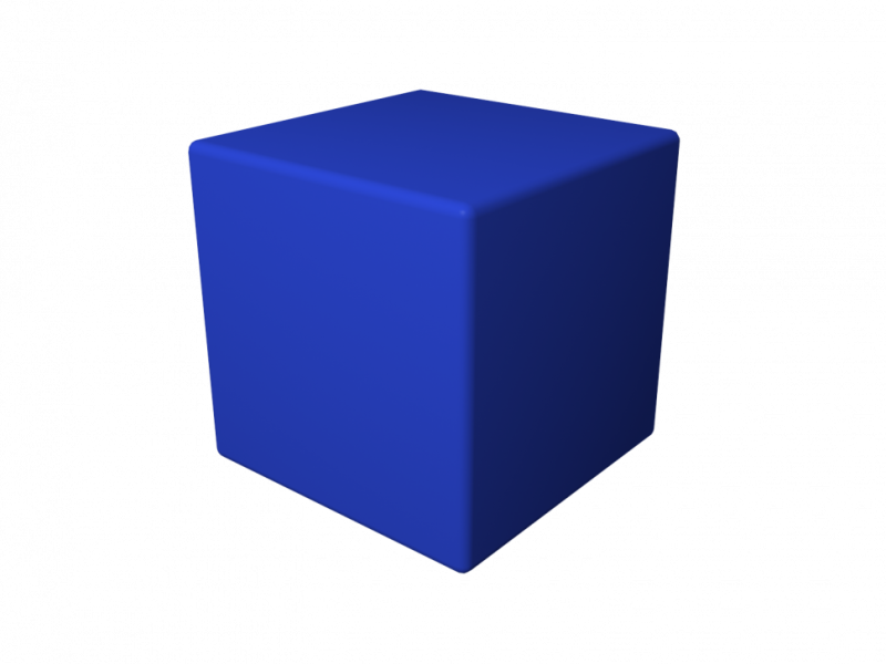 Синий кубик