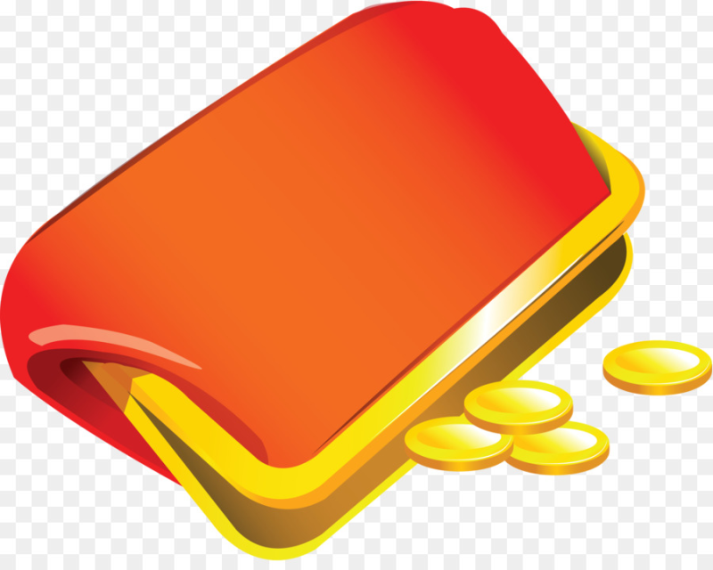 Кошелек на прозрачном фоне