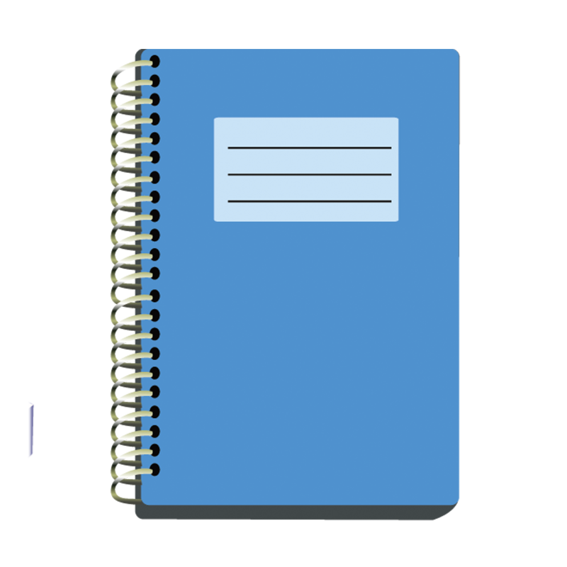 Лист блокнота на прозрачном фоне