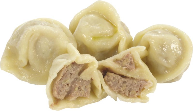 Пельмени на белом фоне