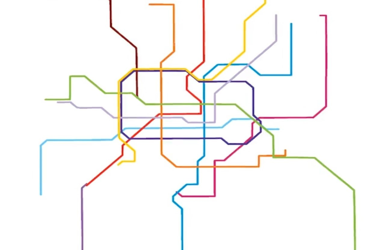 Карта метро Москвы без подписей