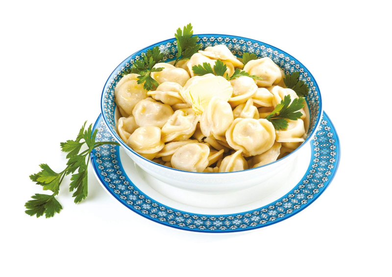 Пельмешки в тарелке