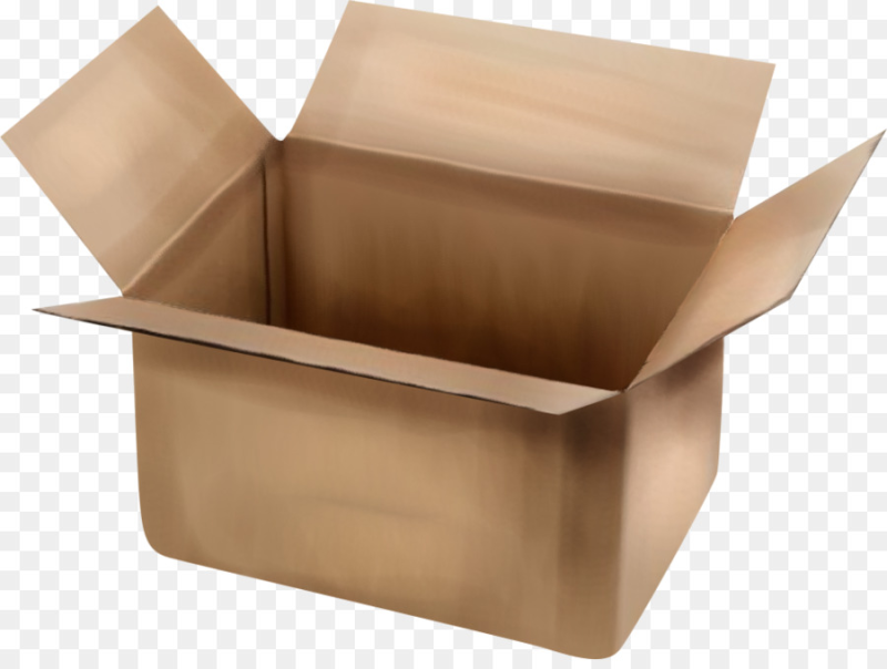 Картонные коробки на прозрачном фоне