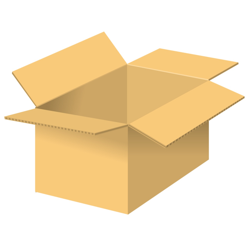 Картонная коробка без фона