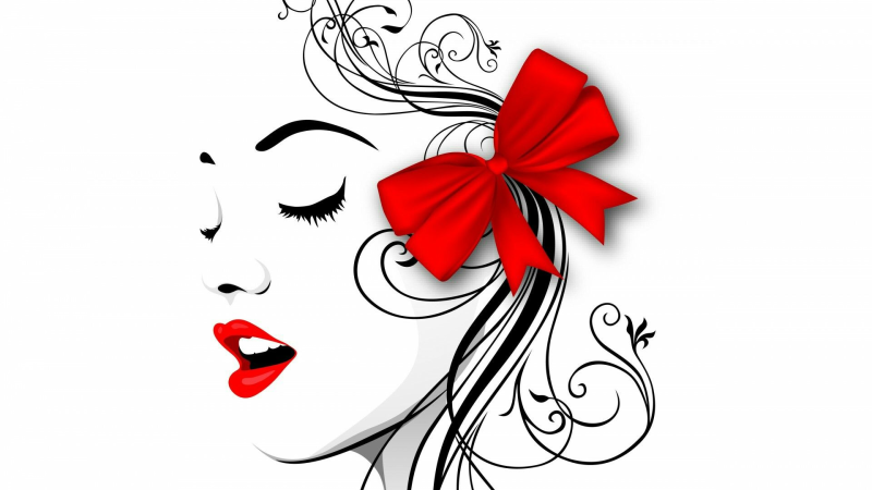 Женское лицо Графика