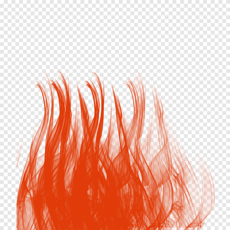 Красный огонь без фона