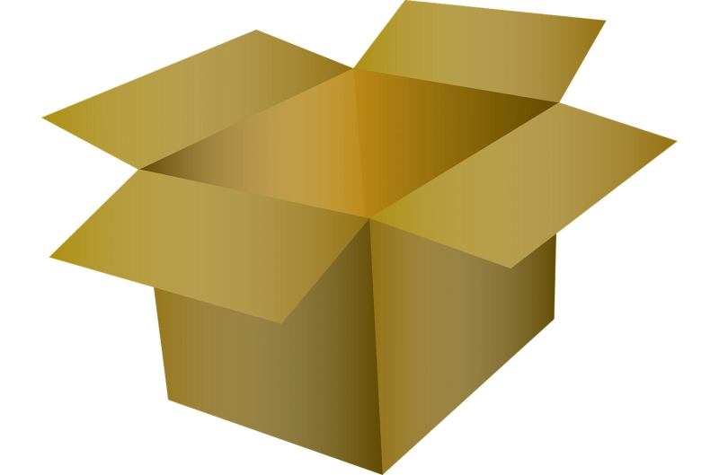 Коробка на прозрачном фоне