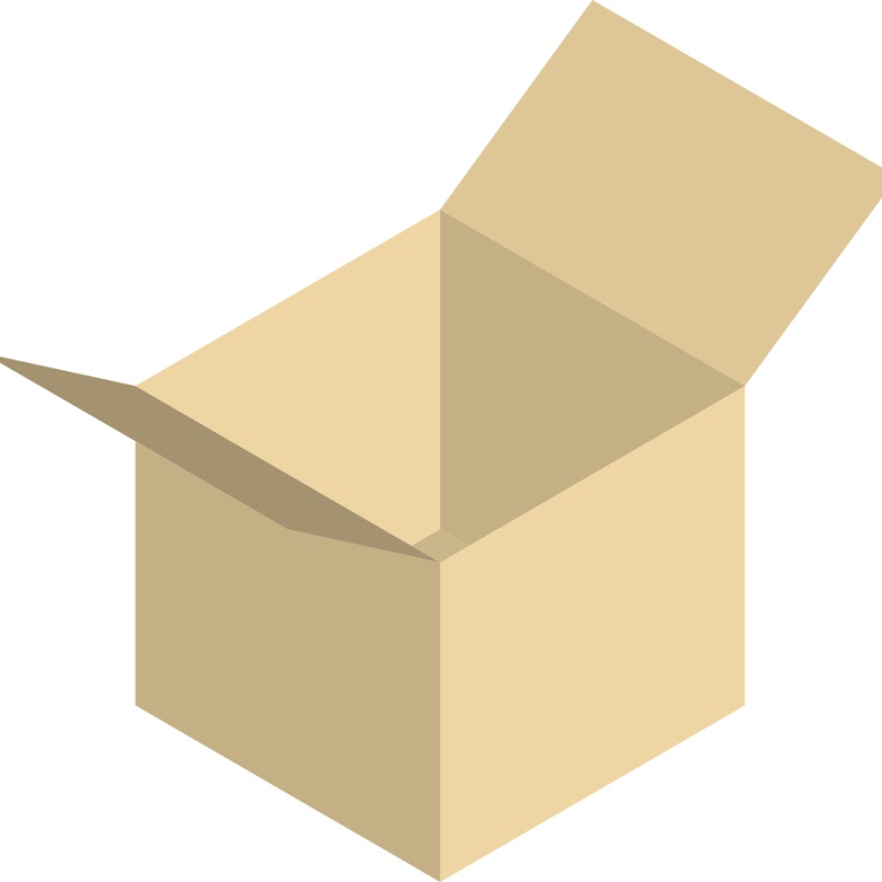 Коробка на прозрачном фоне