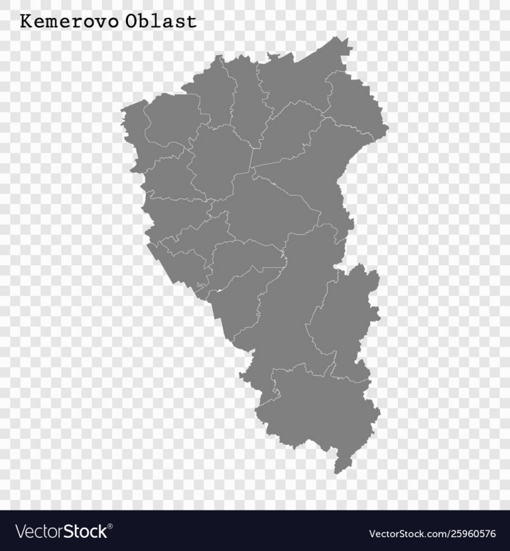 Контурная карта Кемеровской области
