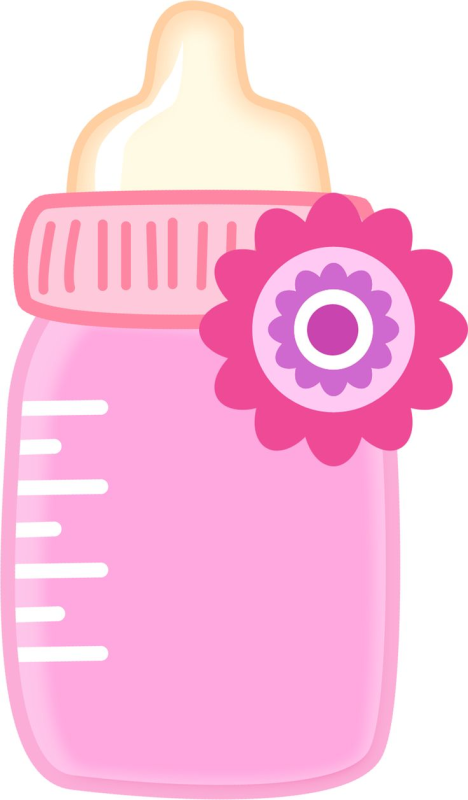 Бутылочка розовая мультяшная