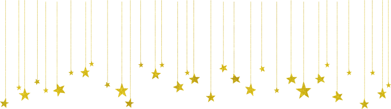 Золотая гирлянда на прозрачном фоне