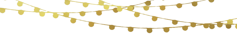 Желтая гирлянда на прозрачном фоне