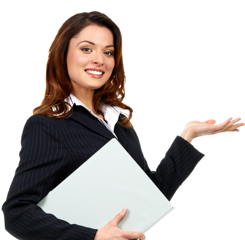 Менеджер на белом фоне