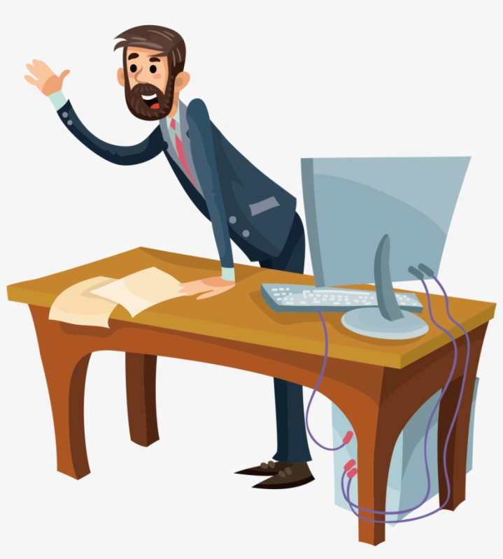 Офисный работник иллюстрация