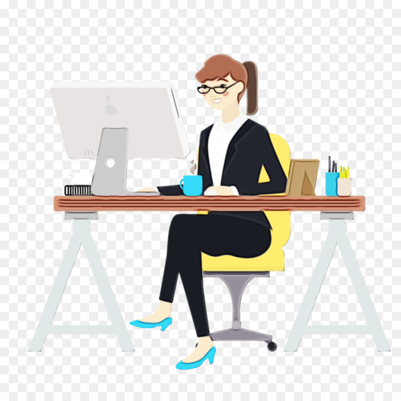 Работник за компьютерным столом