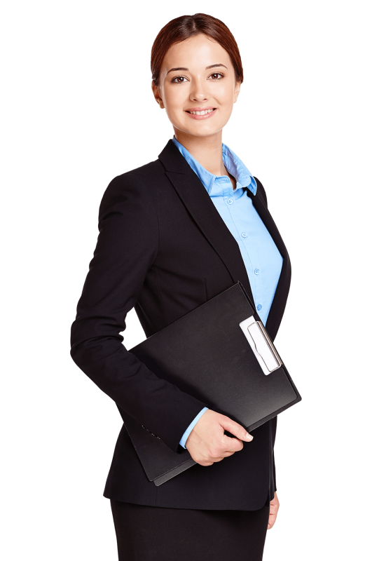 Девушка в деловом костюме
