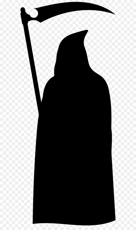 Смерть с косой трафарет