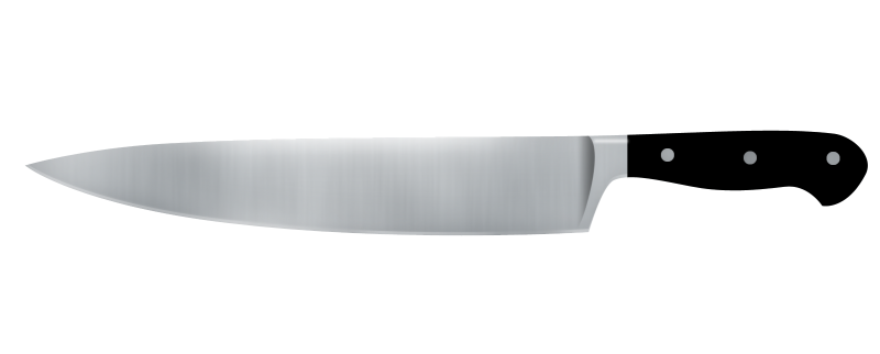 Кухонный нож вид сбоку