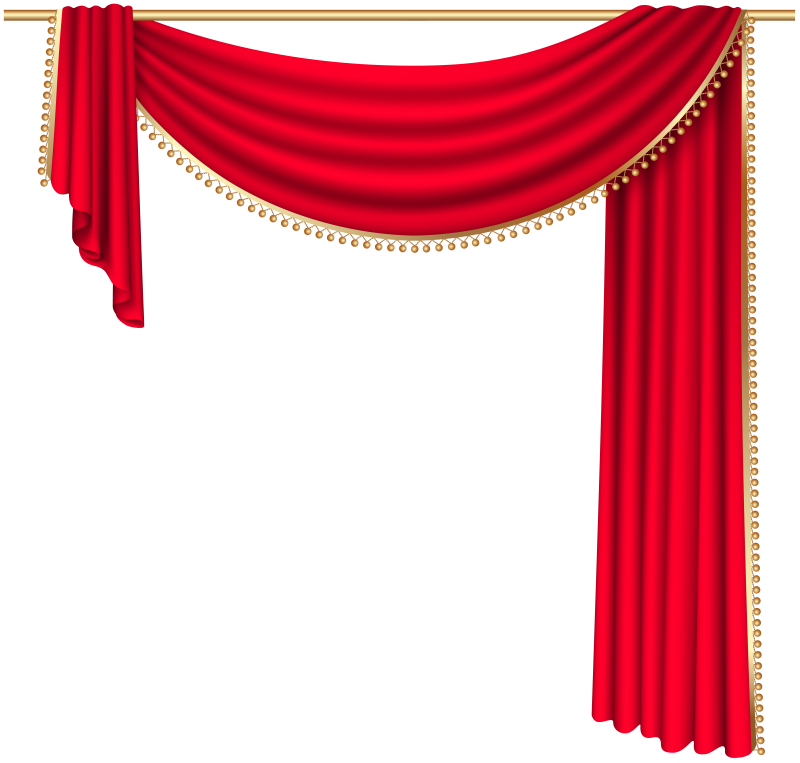 Красные шторы