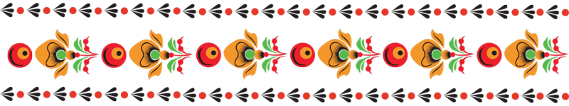 Дымковская роспись в полосе