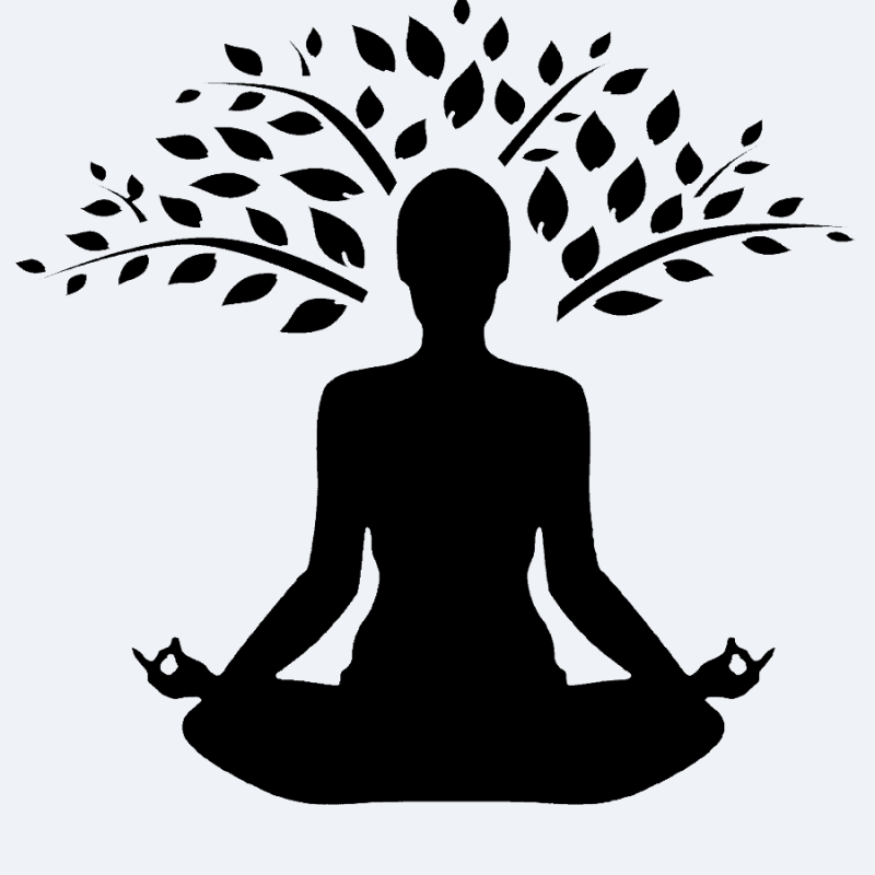 Поза лотоса силуэт