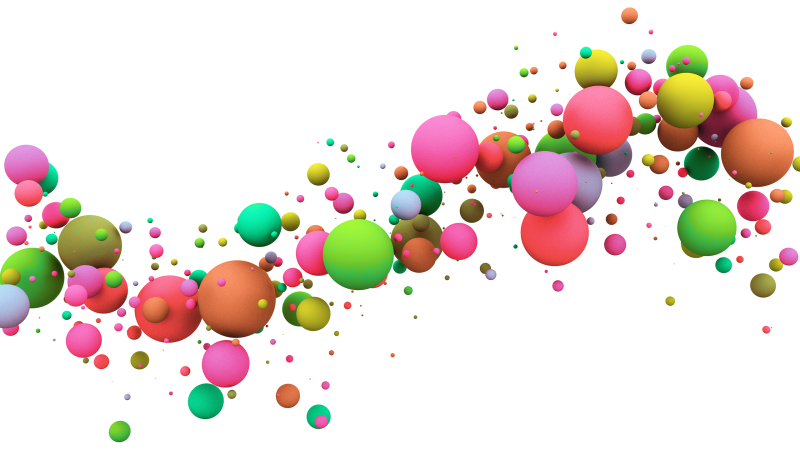 Шары на прозрачном фоне