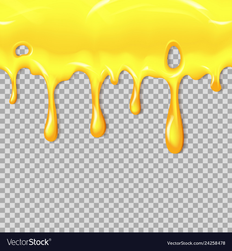 Потекшая желтая краска