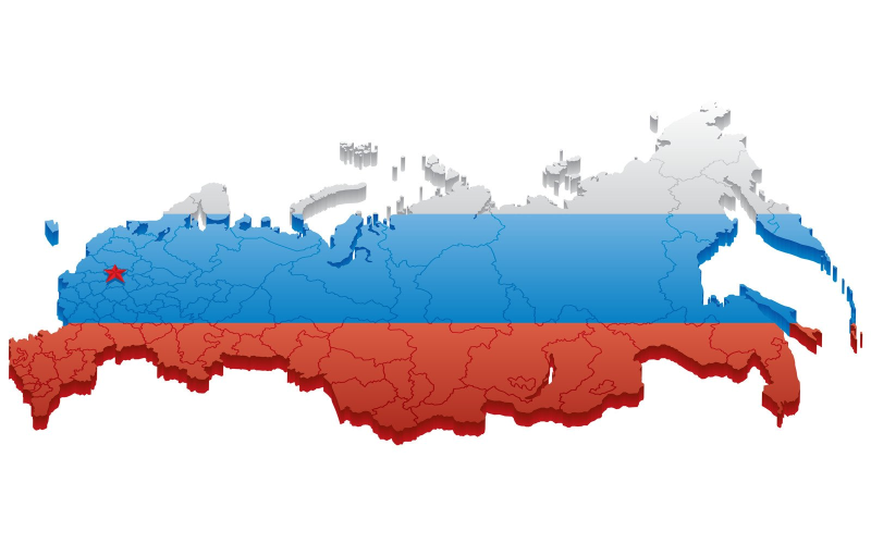 Карта России на прозрачном фоне