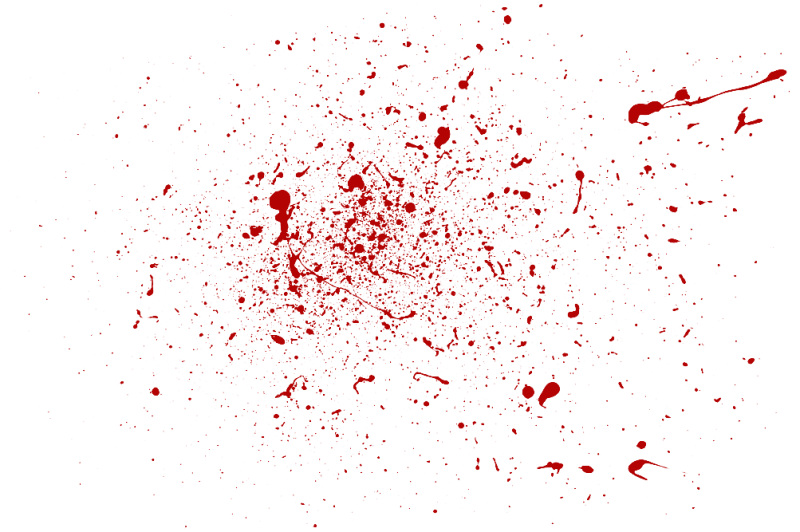 Кровавое пятно на белом фоне