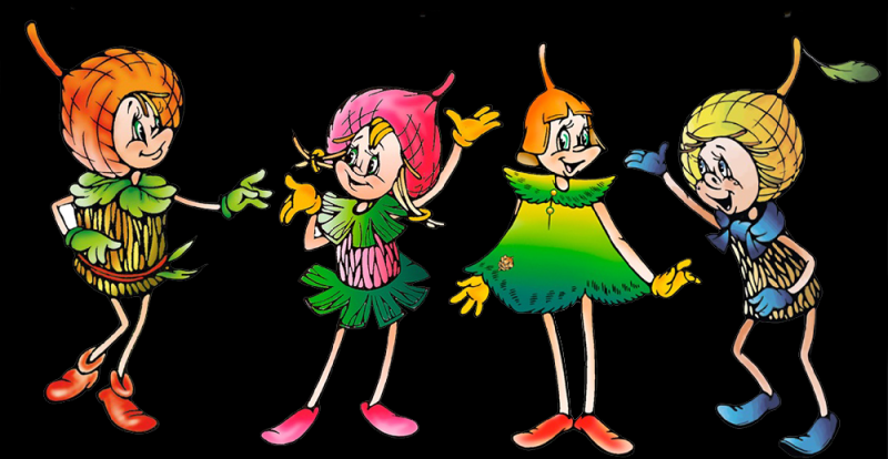 Герои Эколята умница шалун тихоня елочка