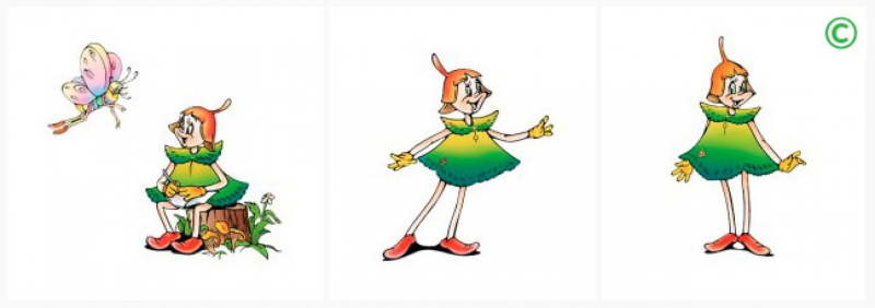 Сказочные герои Эколят умница шалун тихоня и ёлочка