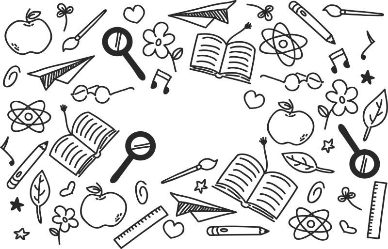Школьные принадлежности рисунок