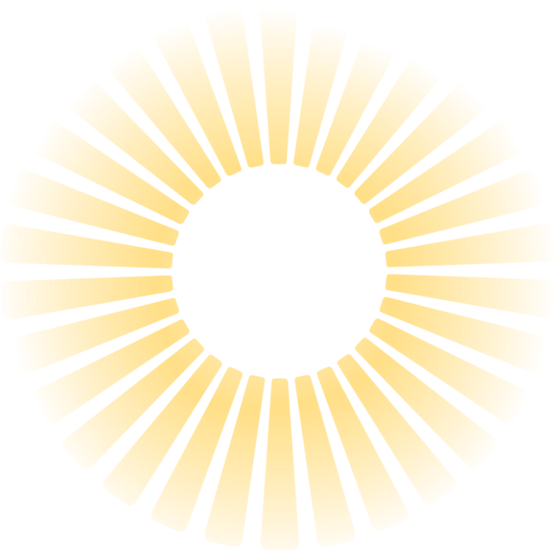 Солнце на белом фоне