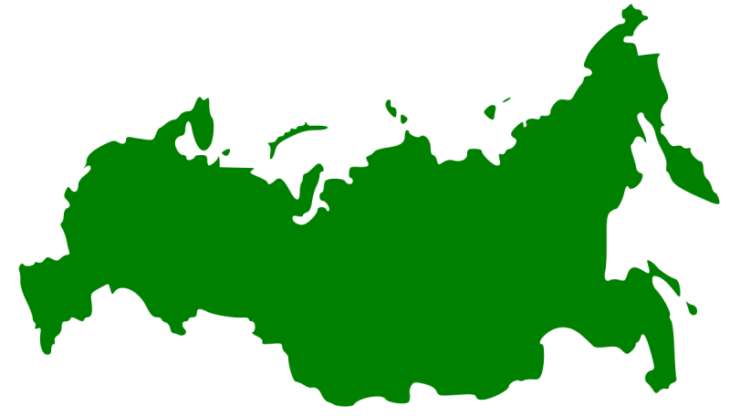 Карта России силуэт