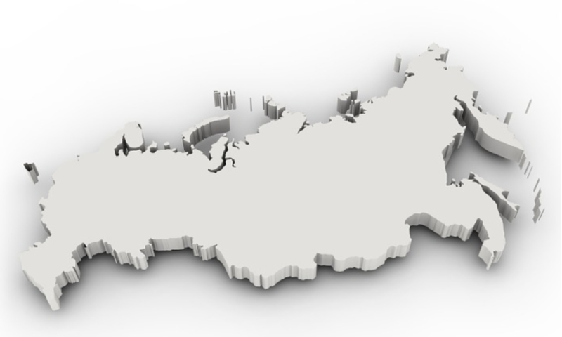 Карта России на прозрачном фоне