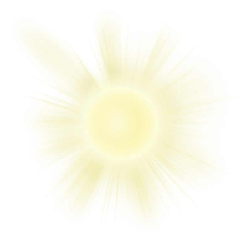 Свет солнца на прозрачном фоне