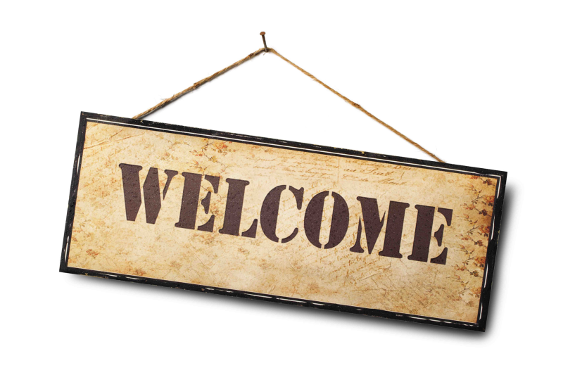 Вывеска Welcome