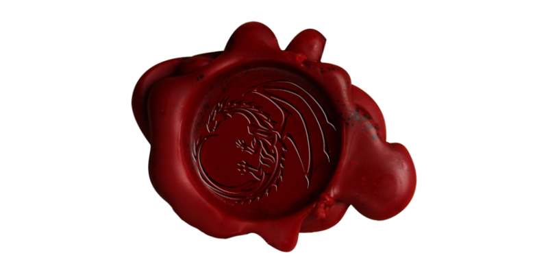 Сургучная печать на прозрачном фоне