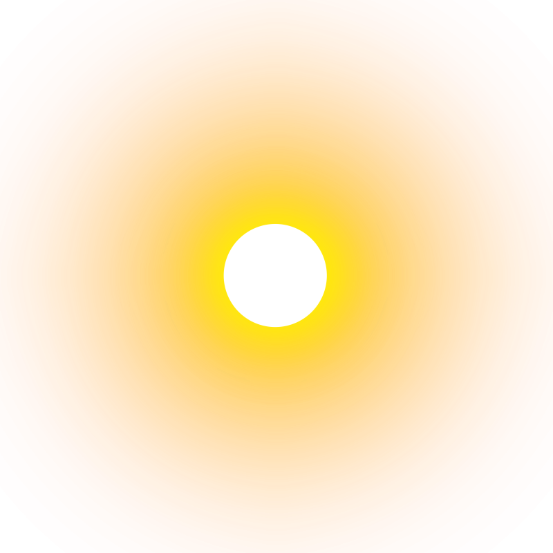 Свечение солнца без фона