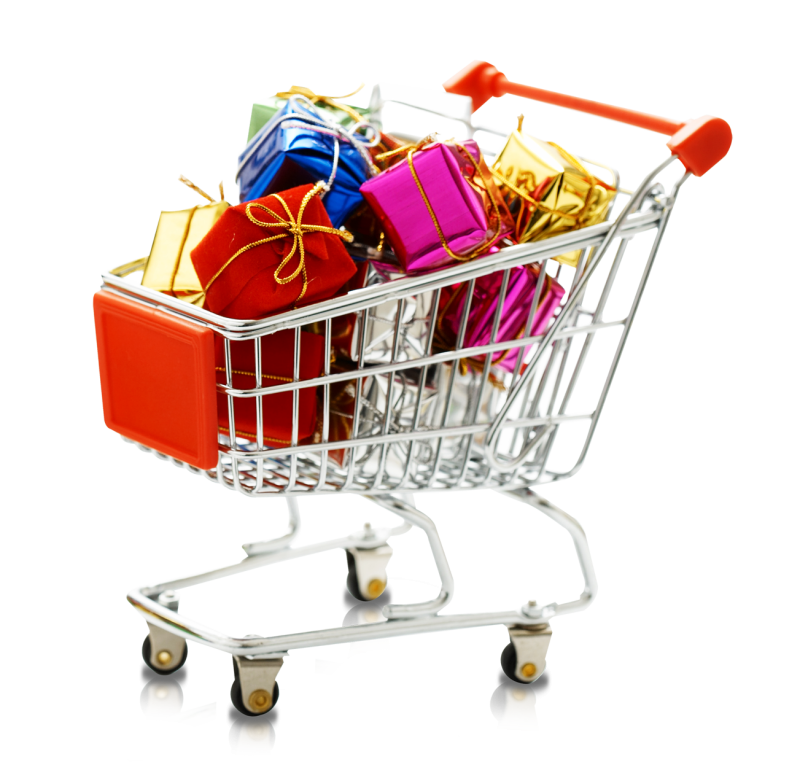 Тележка с подарками